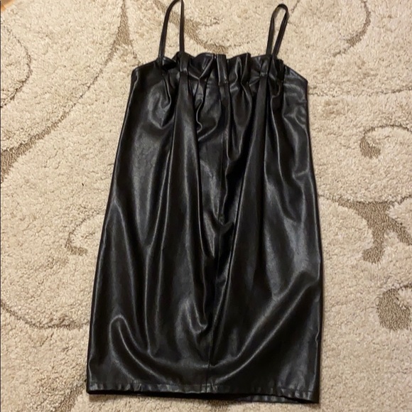 NWOT Made in Italy fake stretchy leather dress - Picture 3 of 3